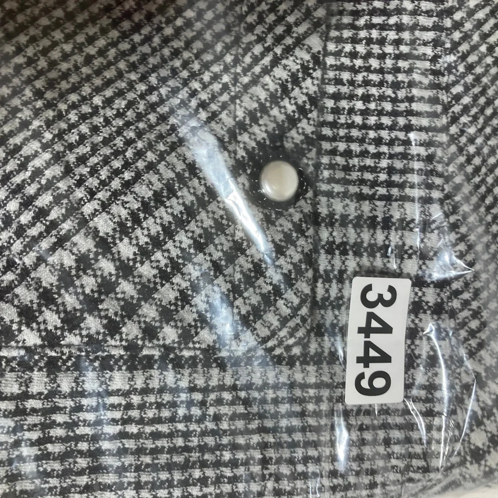 Karl Lagerfeld Paris Womens Size 6 Houndstooth Plaid Mini Skirt Pearl‎ Accents